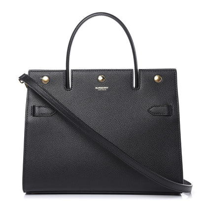 Burberry Grainy Calfskin Small Title Bag Black 1 of 9
