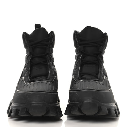 Prada Rubber Technical Knit Fabric Mens Cloudbust Thunder Boots 9 Black 3 of 8