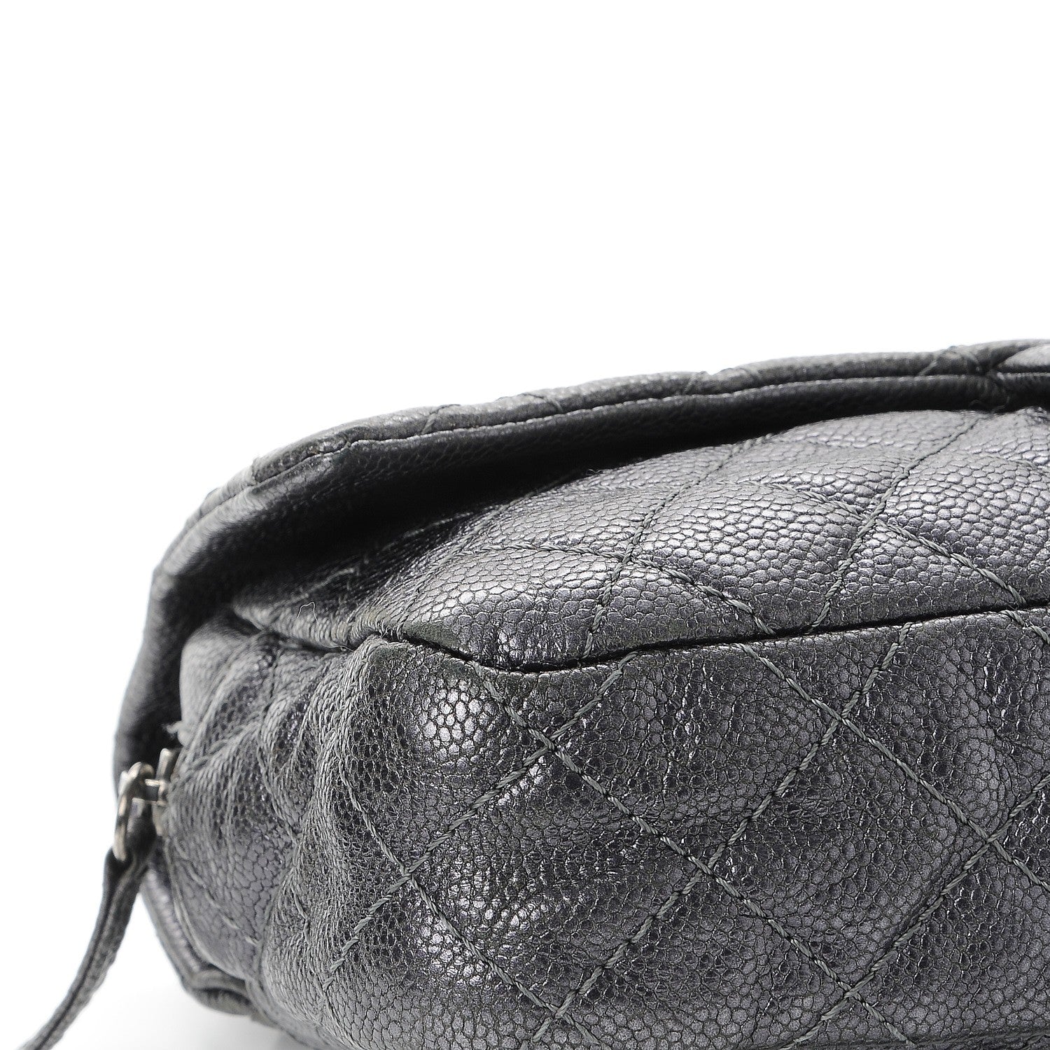Chanel Iridescent Caviar Quilted Small Chic Flap Dark Silver 8 of 11
