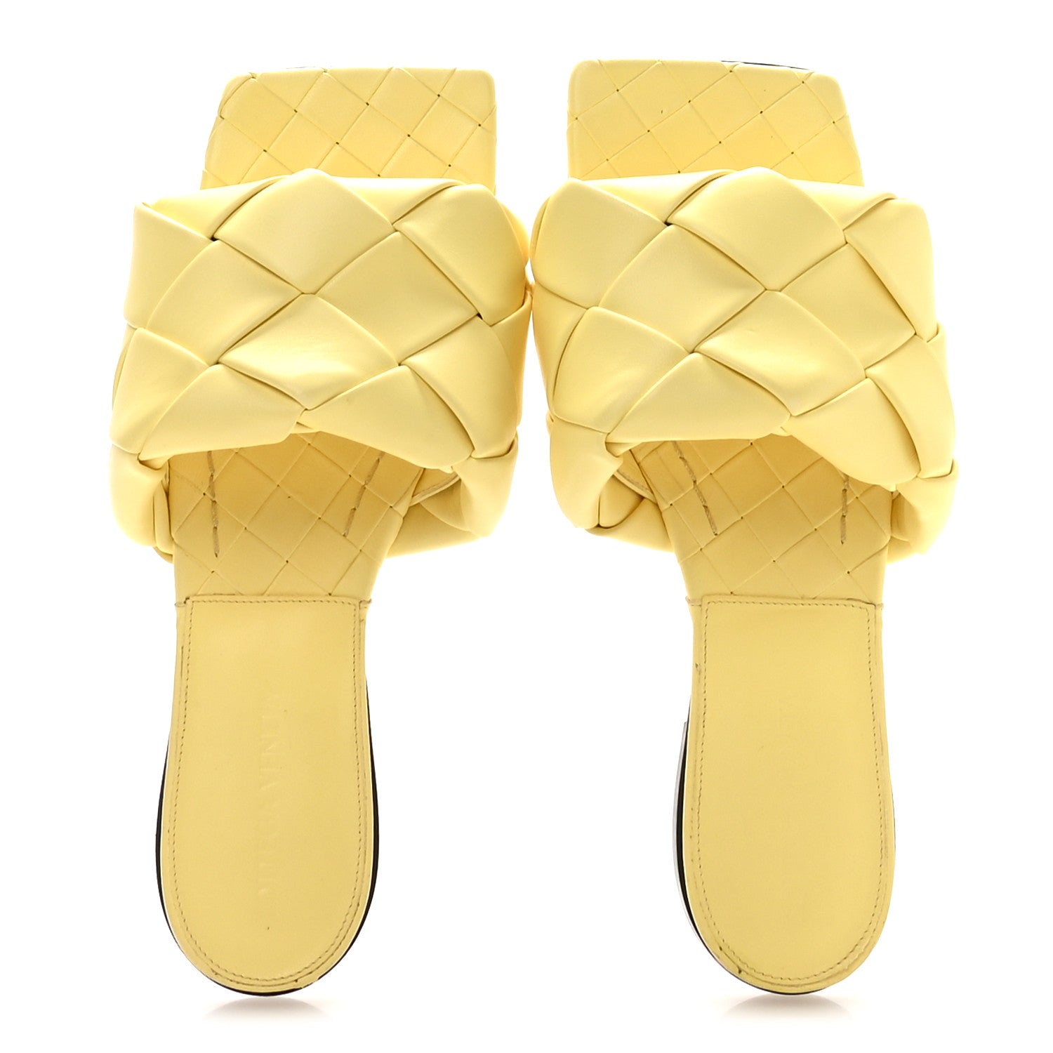 Bottega Veneta Nappa Maxi Intrecciato Lido Flat Sandals 36 Lemonade 2 of 8