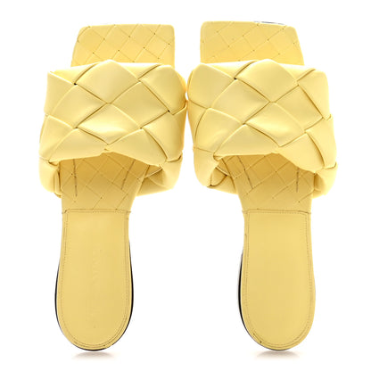 Bottega Veneta Nappa Maxi Intrecciato Lido Flat Sandals 36 Lemonade 2 of 8