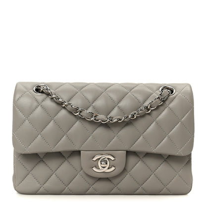 Chanel Lambskin Quilted Small Double Flap Grey 1 of 11