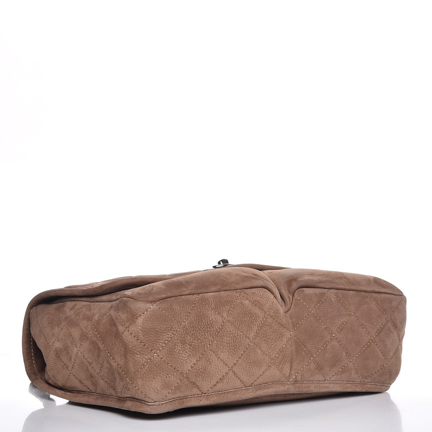 Ultra Soft Suede Calfskin Large Natural Beauty Flap Brown