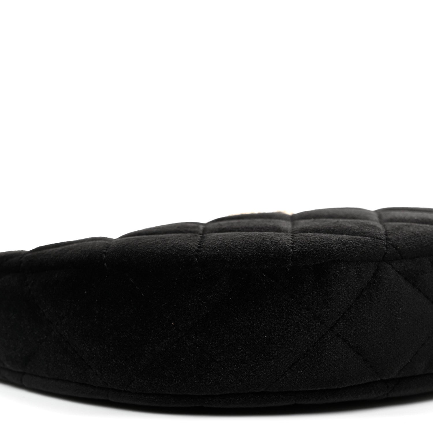 Chanel Velvet Crystal Quilted Chain Hobo Black 9 of 10
