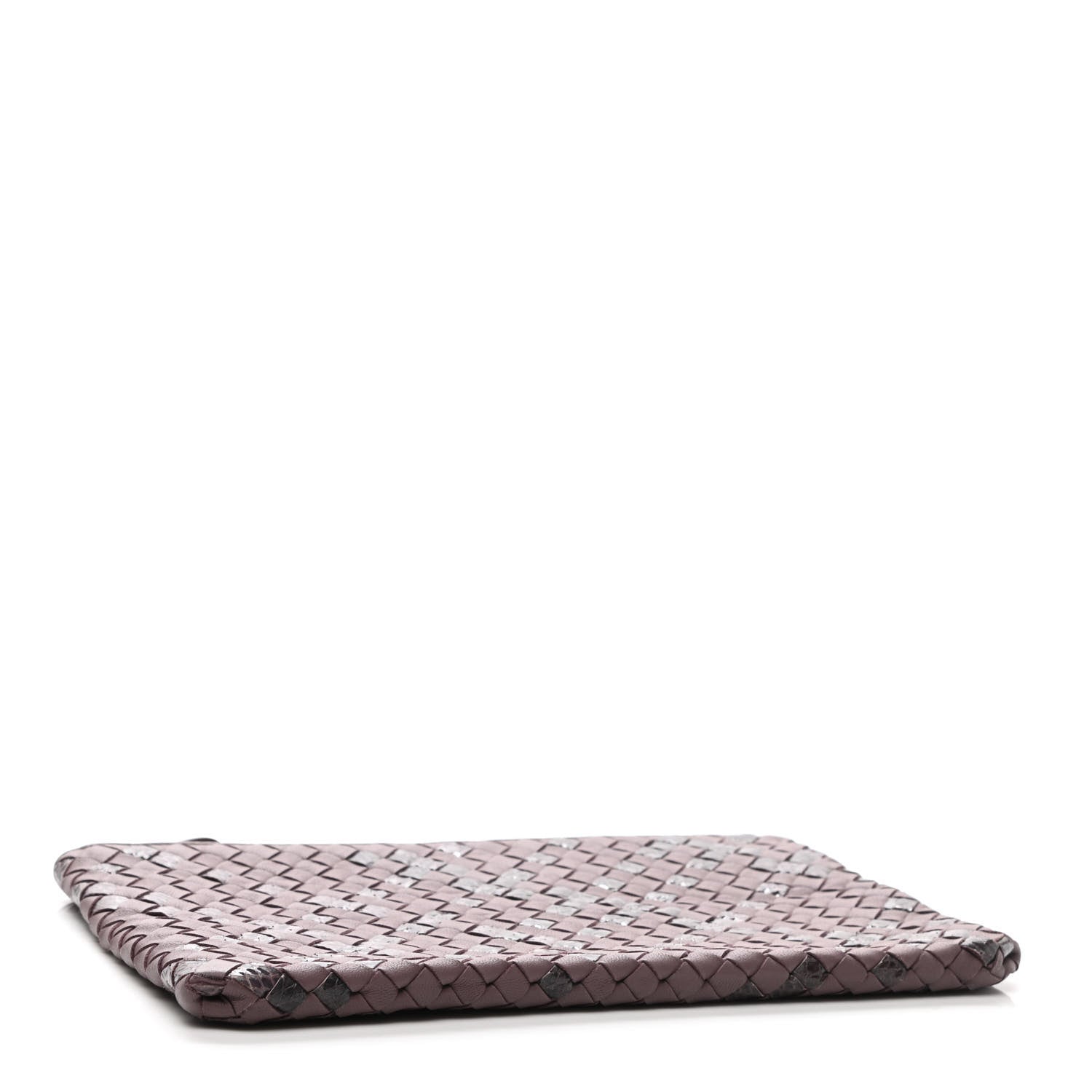 Bottega Veneta Nappa Intrecciato Elaphe Flat Zip Billetto Pouch Watteau 4 of 8