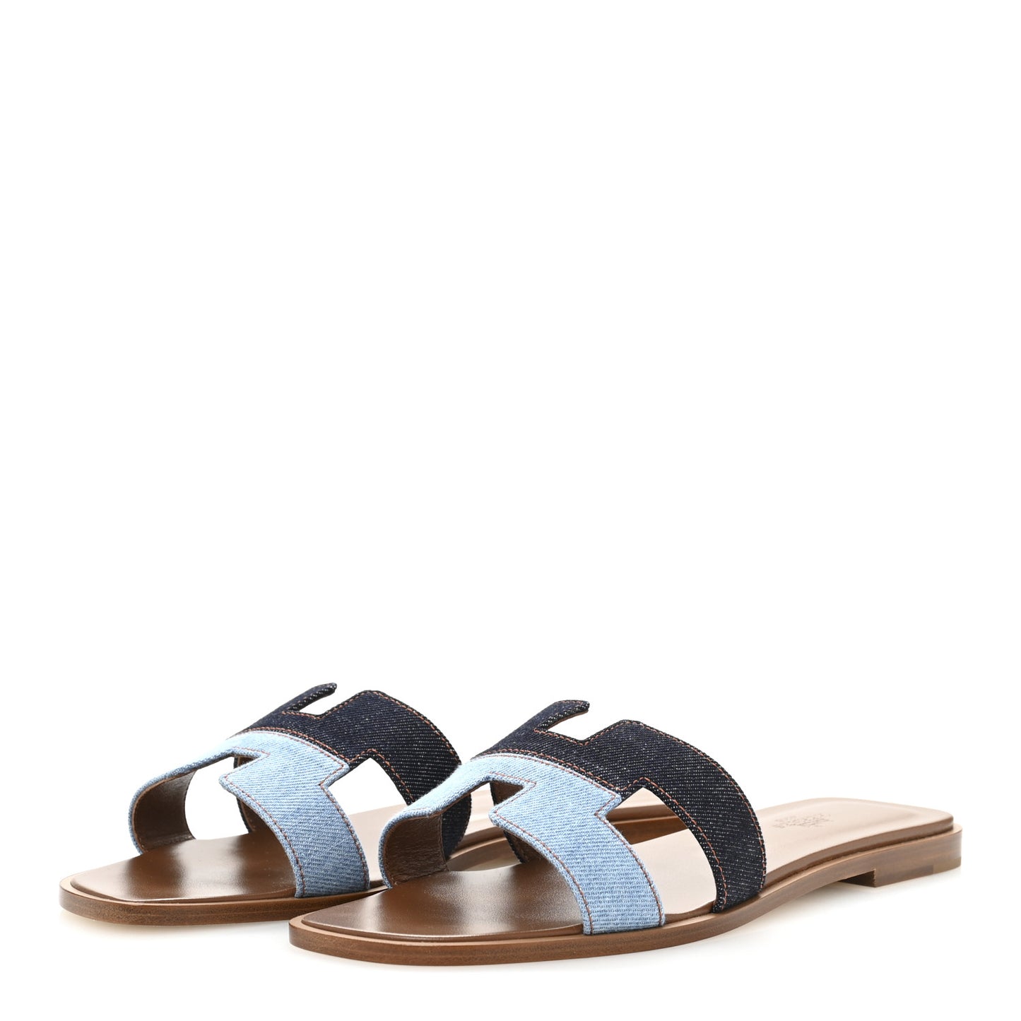 Denim Canvas Oran Sandals 39.5 Bleu Brut Bleu Clair