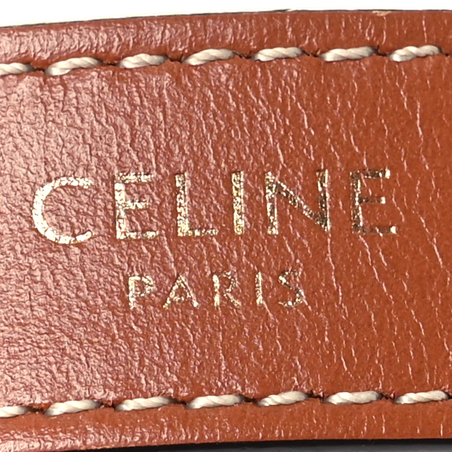 Celine Canvas Calfskin Ava Triomphe Shoulder Bag White 6 of 13