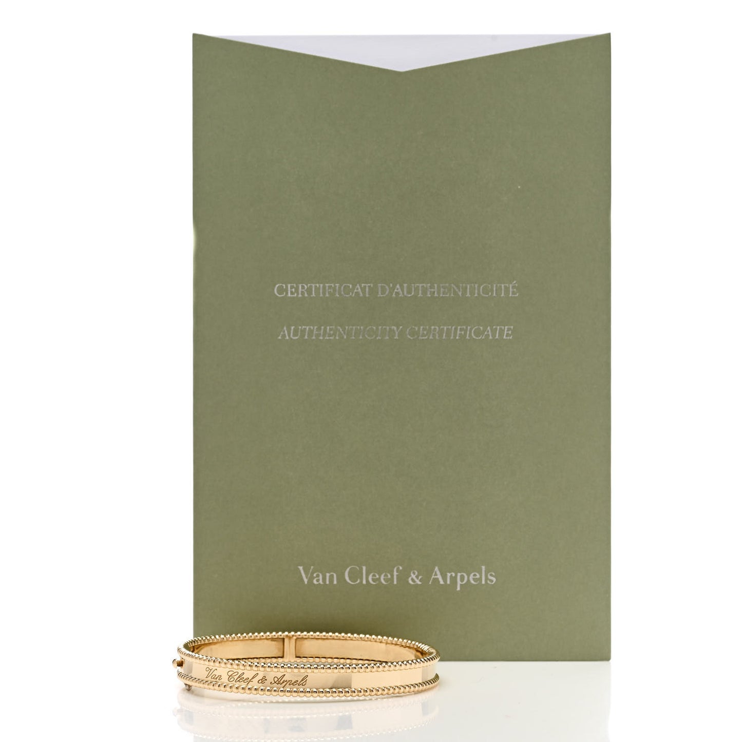 18K Yellow Gold Perlee Signature Bangle Bracelet M