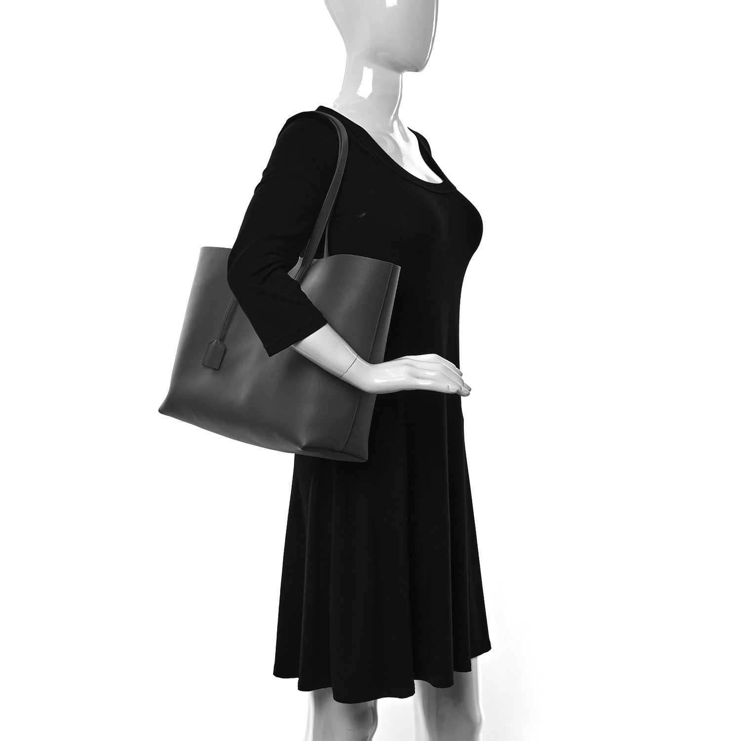 Saint Laurent Calfskin Large Shopping Tote Pebble 2 of 13