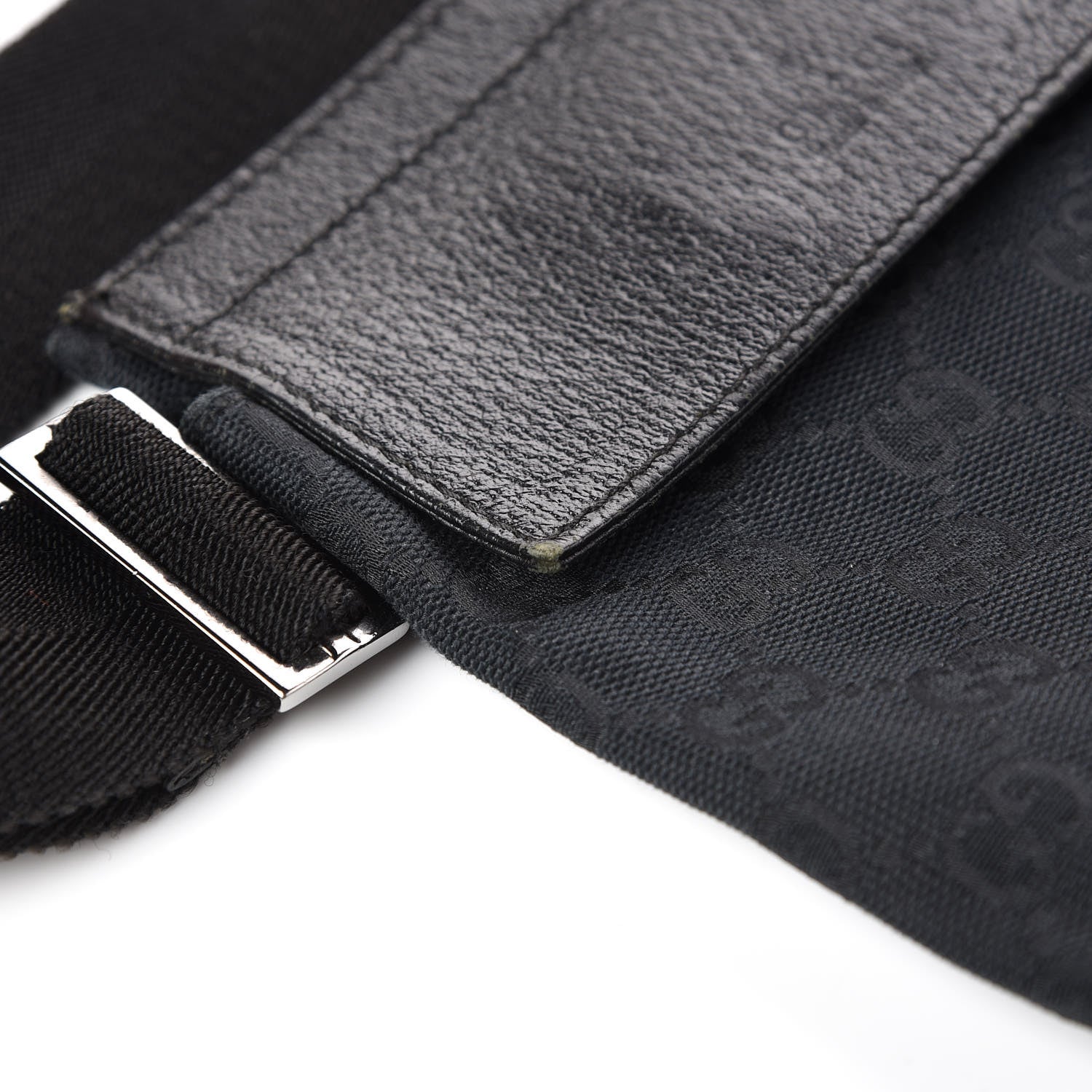 Gucci GG Monogram Double Pocket Belt Bag Black 16 of 18