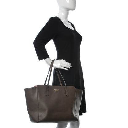 Gucci Dollar Calfskin Medium Swing Tote Grey Field Soft Pink 2 of 8