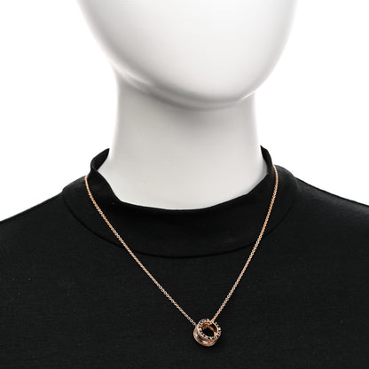 Bulgari 18K Rose Gold Diamond B.Zero1 Open Legends Pendant Necklace 2 of 4
