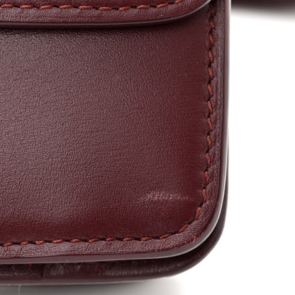 Celine Box Calfskin Small Classic Box Flap Bag Burgundy 13 of 15