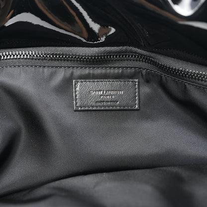 Saint Laurent Patent Wide Puffer Maxi Tote Black 6 of 10