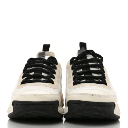Chanel Velvet Calfskin Mixed Fibers CC Sneakers 40.5 Ivory Black 2 of 8