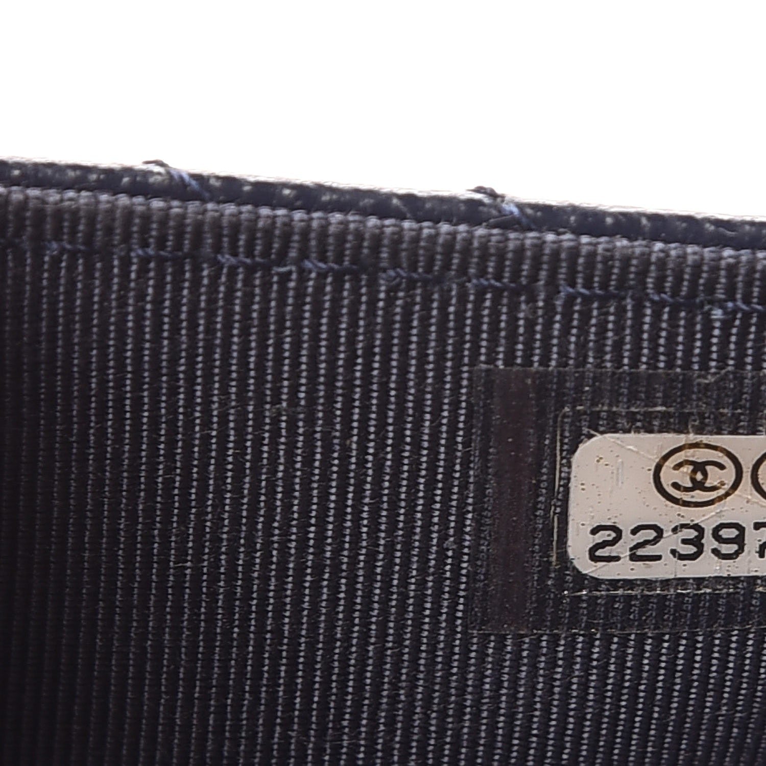 Chanel Caviar Chevron Quilted Wallet On Chain WOC Navy 8 of 8