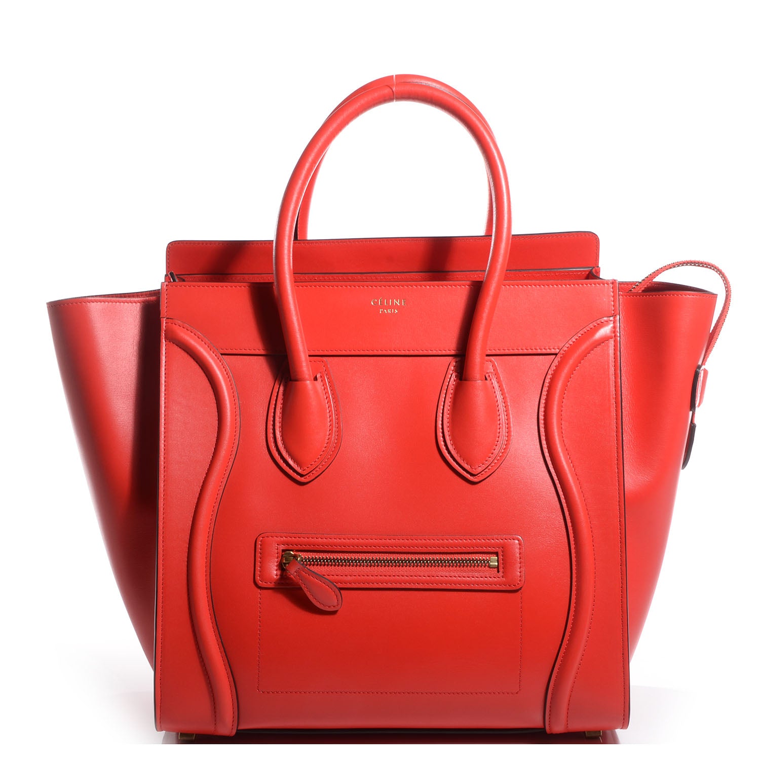 Celine Palmelato Leather Mini Luggage Bag Vermillion 1 of 9
