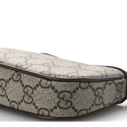 Gucci GG Supreme Monogram Textured Dollar Calfskin Mini Ophidia Chain Bag Beige Ebony 10 of 10