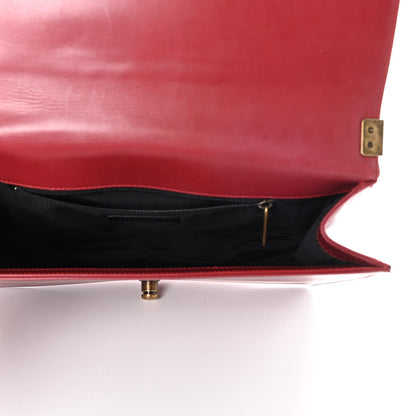Chanel Glazed Calfskin Large Boy Flap Red 5 of 10