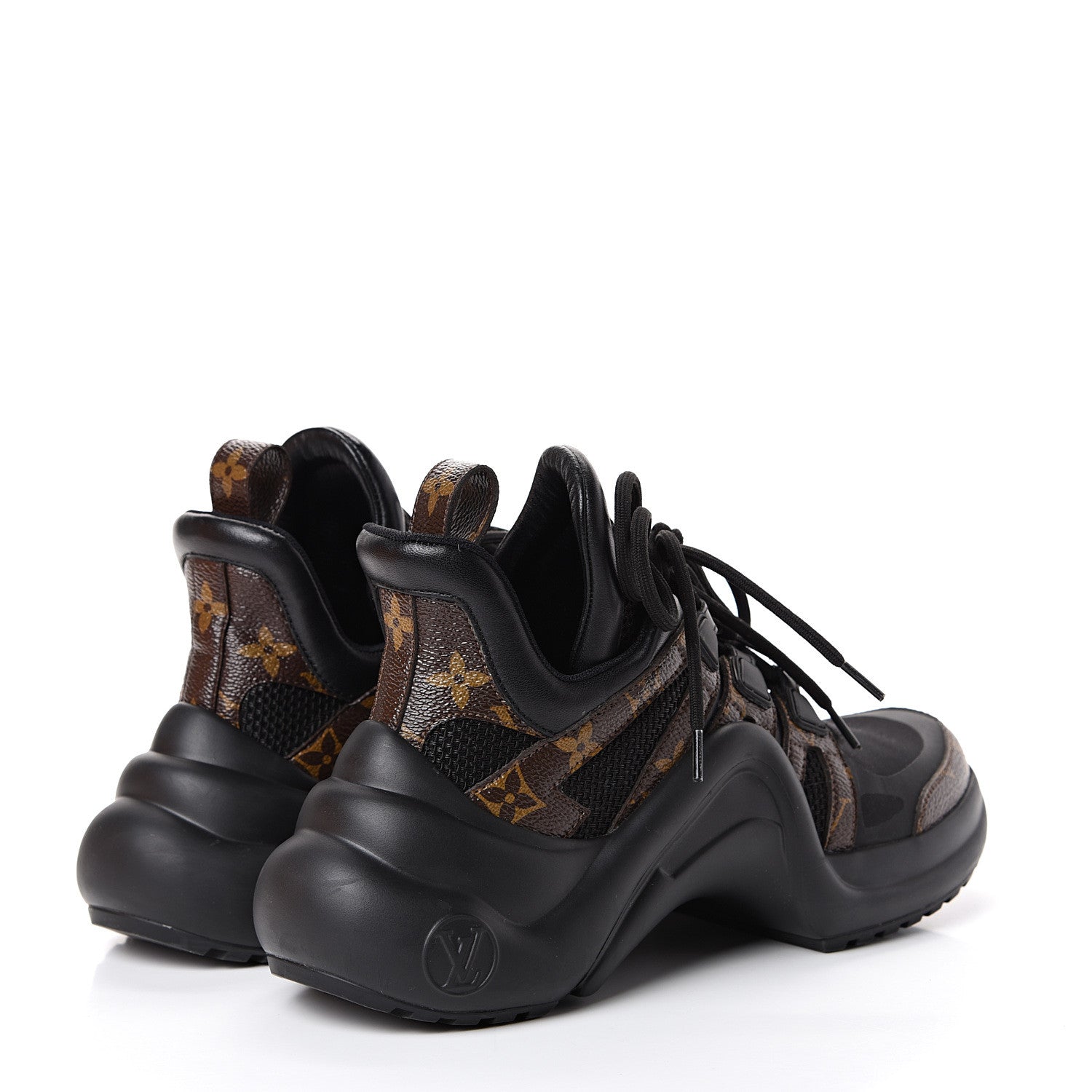 Louis Vuitton Calfskin Patent Monogram LV Archlight Sneakers 36.5 Black 4 of 10
