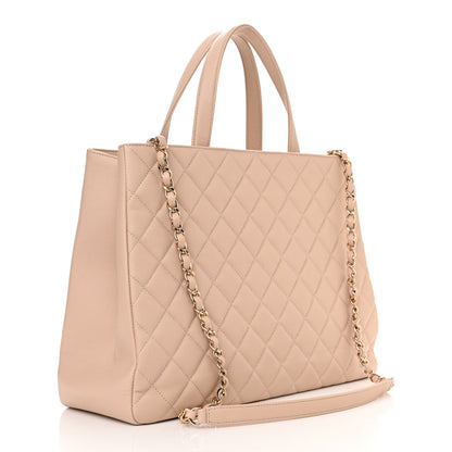 Chanel Caviar Quilted Large Business Affinity Shopping Bag Beige 3 of 15