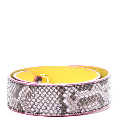 Fendi Shiny Python Vitello Dolce Strap You Purple Yellow 2 of 6