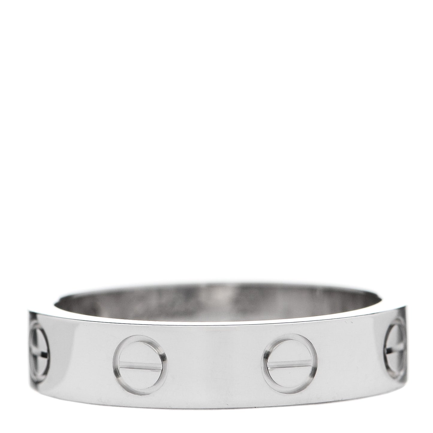 18K White Gold Diamond 4mm LOVE Wedding Band Ring 50 5.25