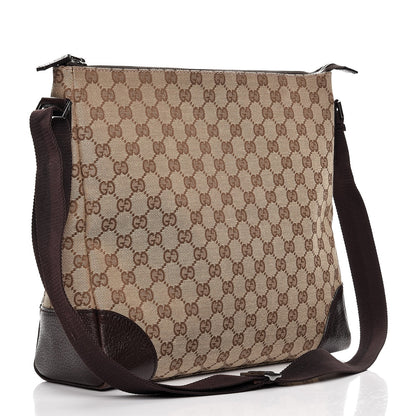 Gucci Monogram Flat Messenger Bag Ebony 3 of 10