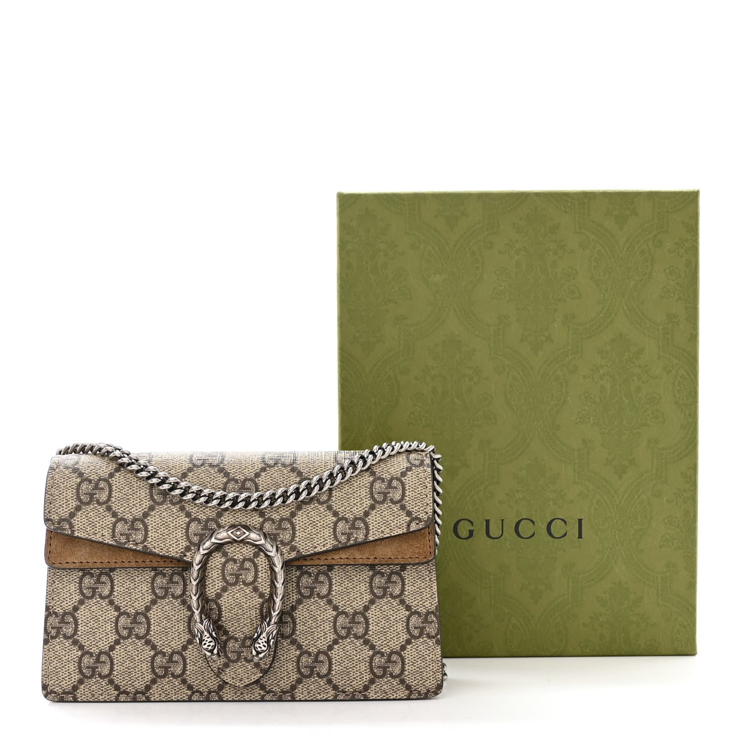 Gucci GG Supreme Monogram Super Mini Dionysus Shoulder Bag Taupe 10 of 10