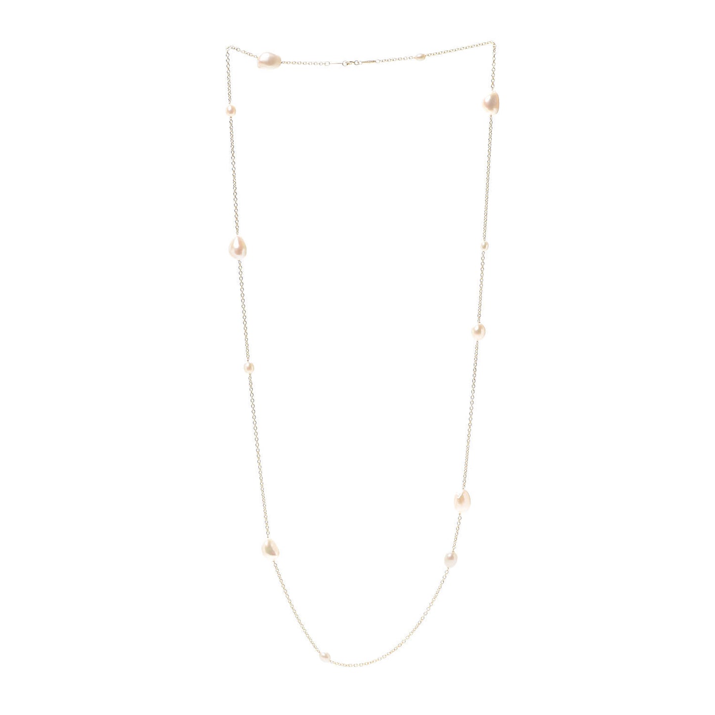 18K Yellow Gold Elsa Peretti Pearls By The Yard Sprinkle Necklace