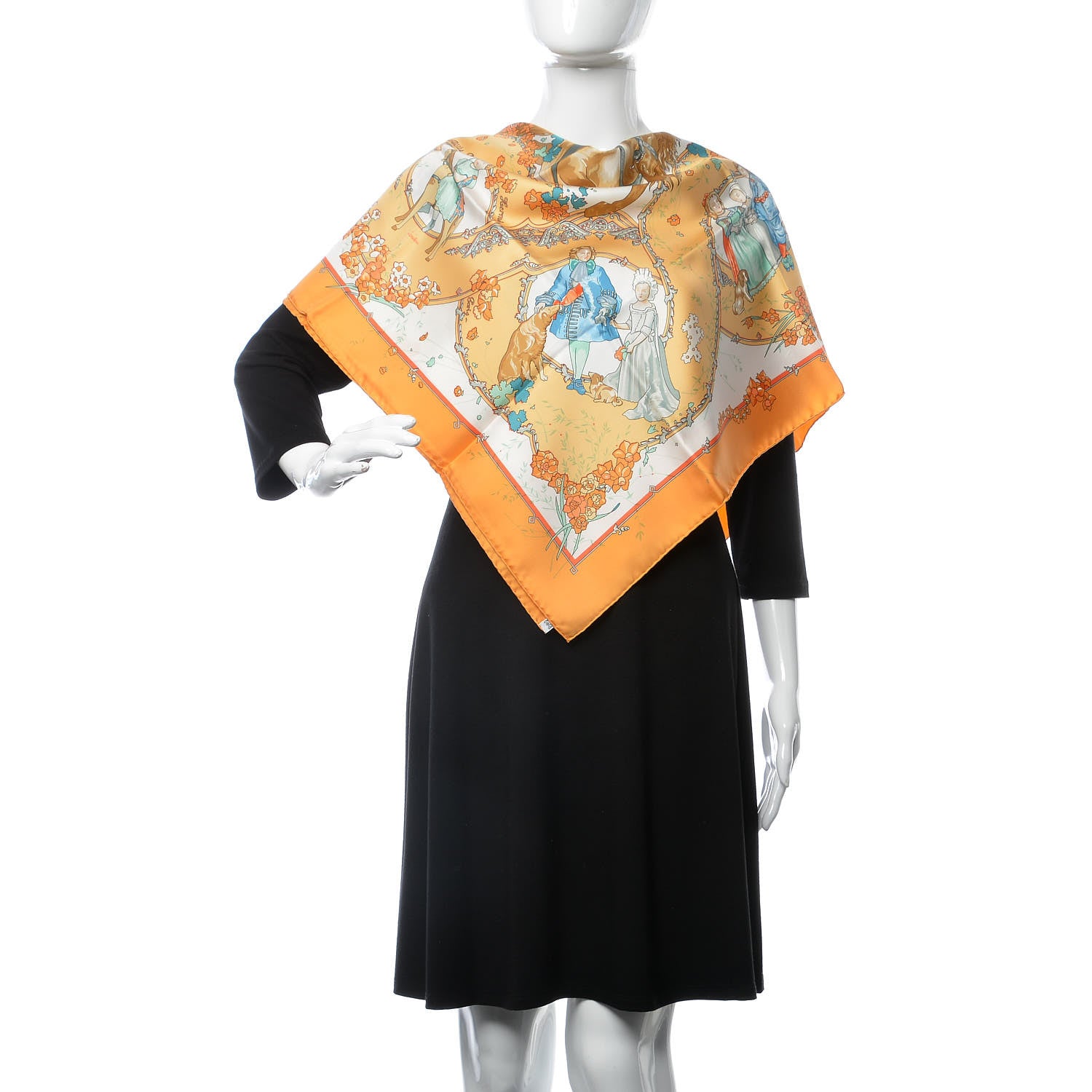 Hermes Silk Les Petits Princes Scarf 90 2 of 7