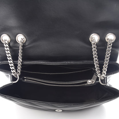 Saint Laurent Calfskin Y Quilted Monogram Medium Loulou Chain Satchel Black 5 of 13