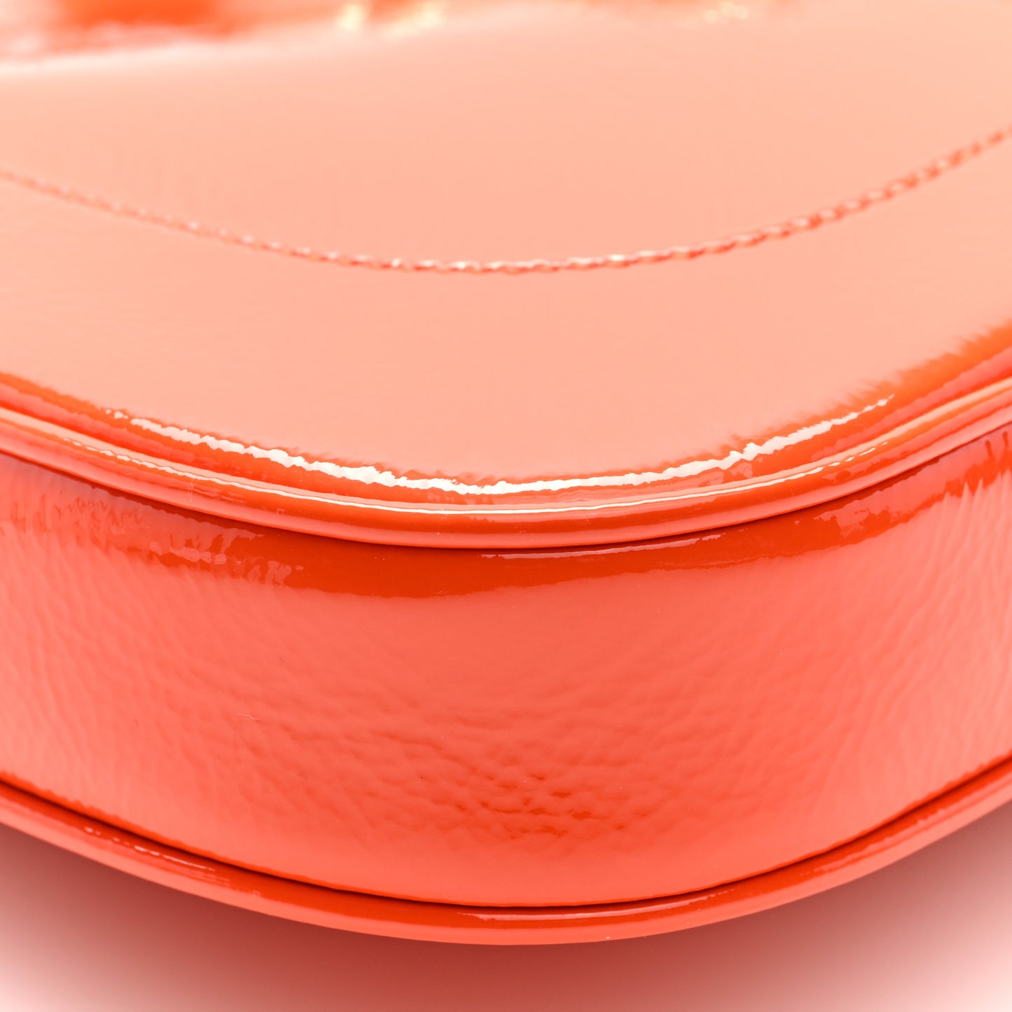 Patent Calfskin Small Jackie Shoulder Bag Orange