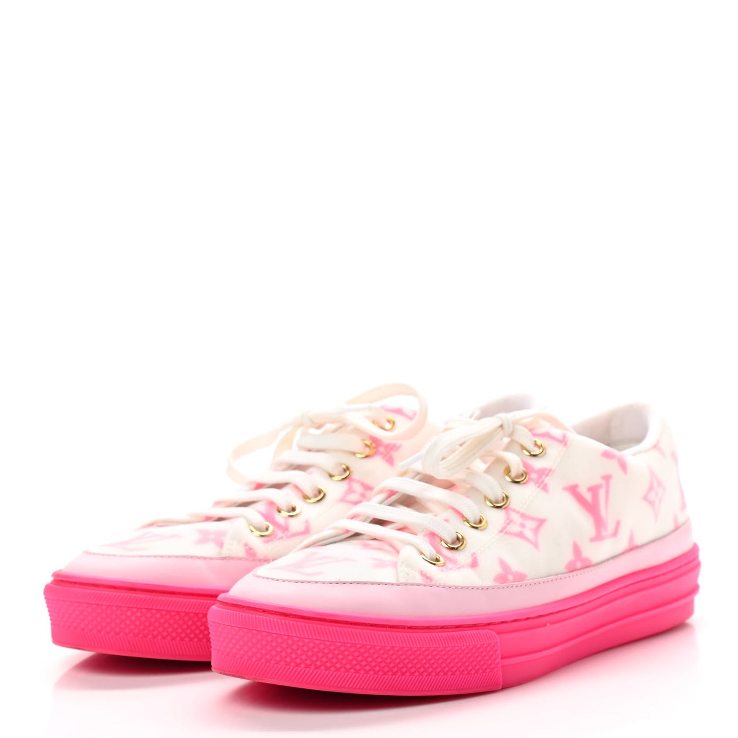 Technical Fabric Monogram Stellar Sneakers 36 Rose Pop