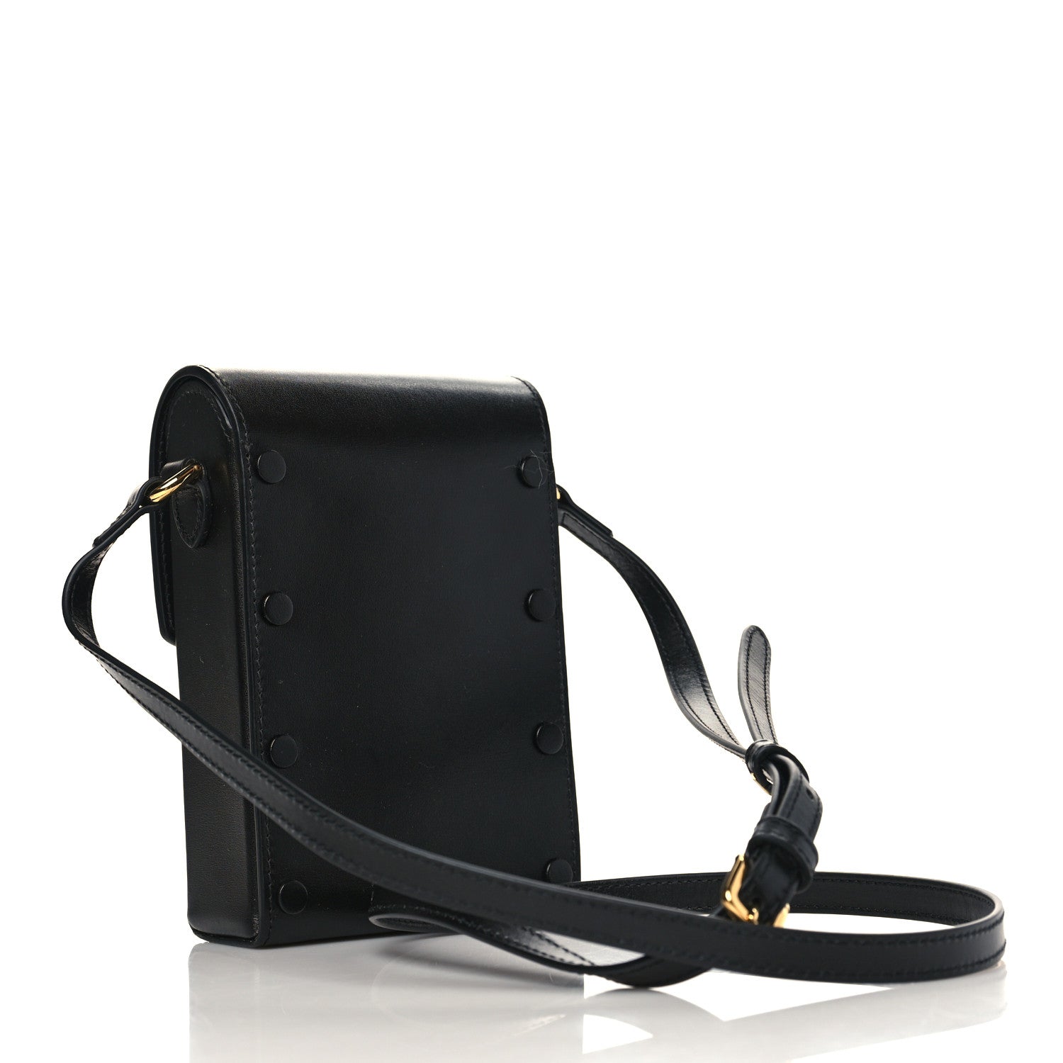 Gucci Boarded Plutone Calfskin Mini Horsebit 1955 Crossbody Bag Black 3 of 10