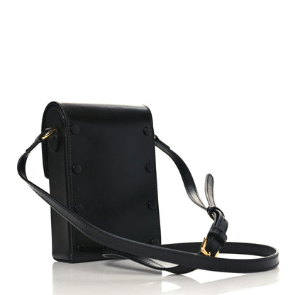 Gucci Boarded Plutone Calfskin Mini Horsebit 1955 Crossbody Bag Black 3 of 10