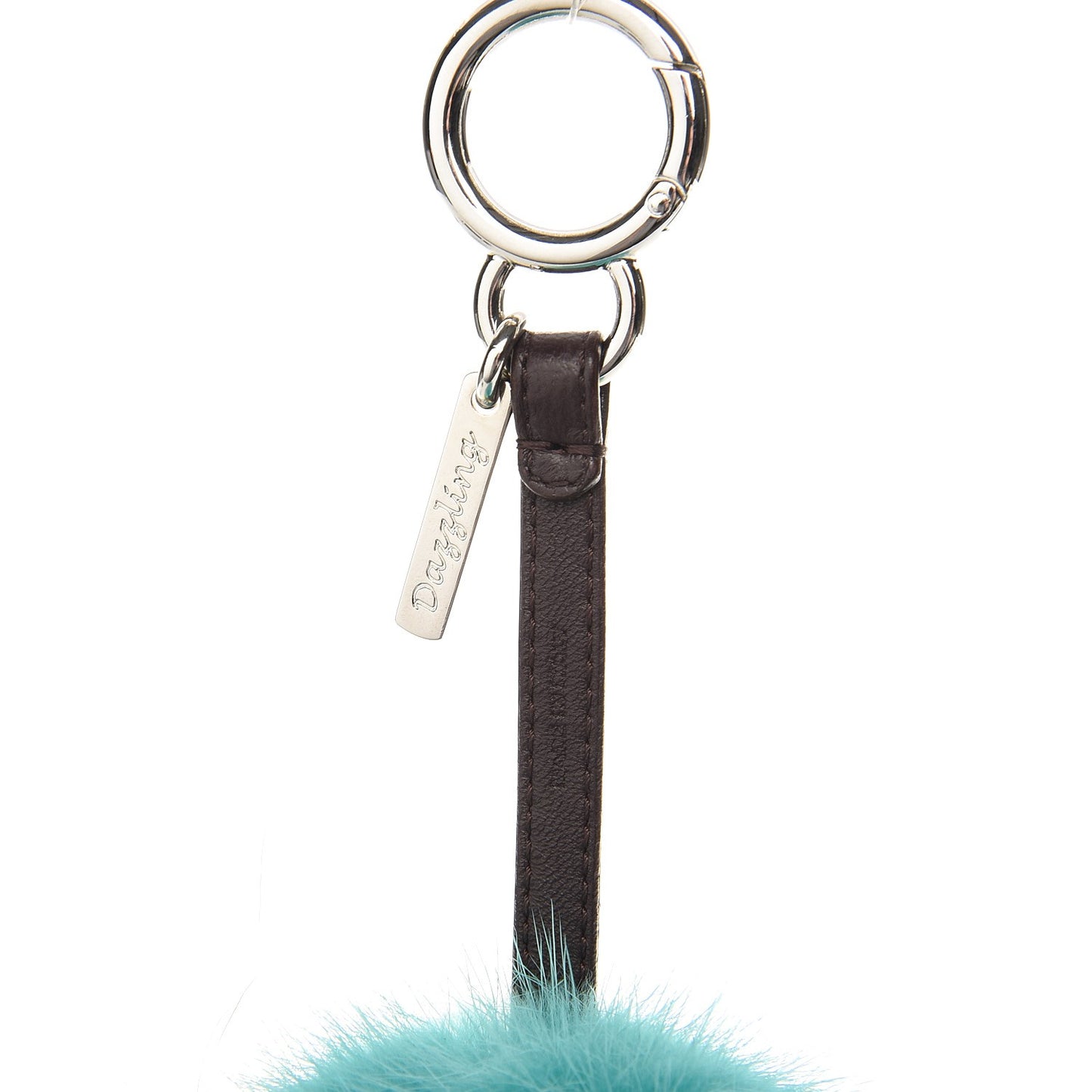 Shiny Nappa Mink Fox Fur Crystal QuTweet Dazzling Bag Bug Charm Bordeaux Seashell Multicolor