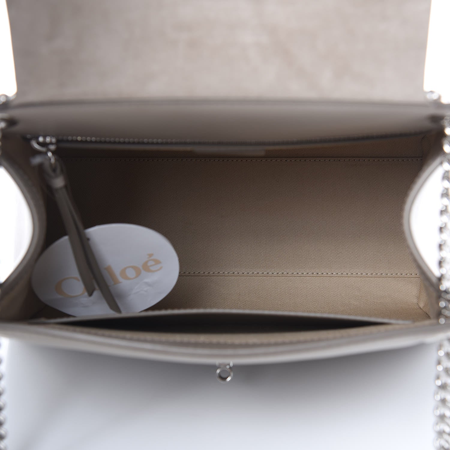Chloe Shiny Calfskin Medium Annie Shoulder Bag Motty Grey 5 of 11