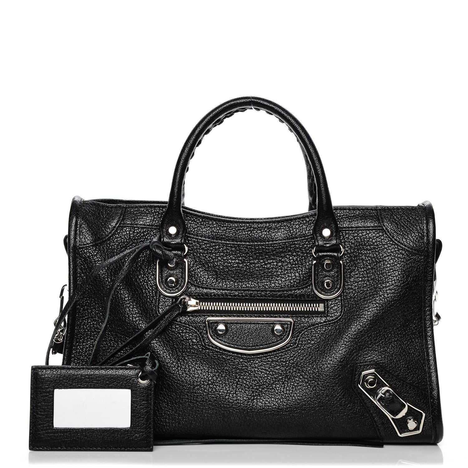 Balenciaga Chevre Silver Metallic Edge Hardware S City Black 1 of 7