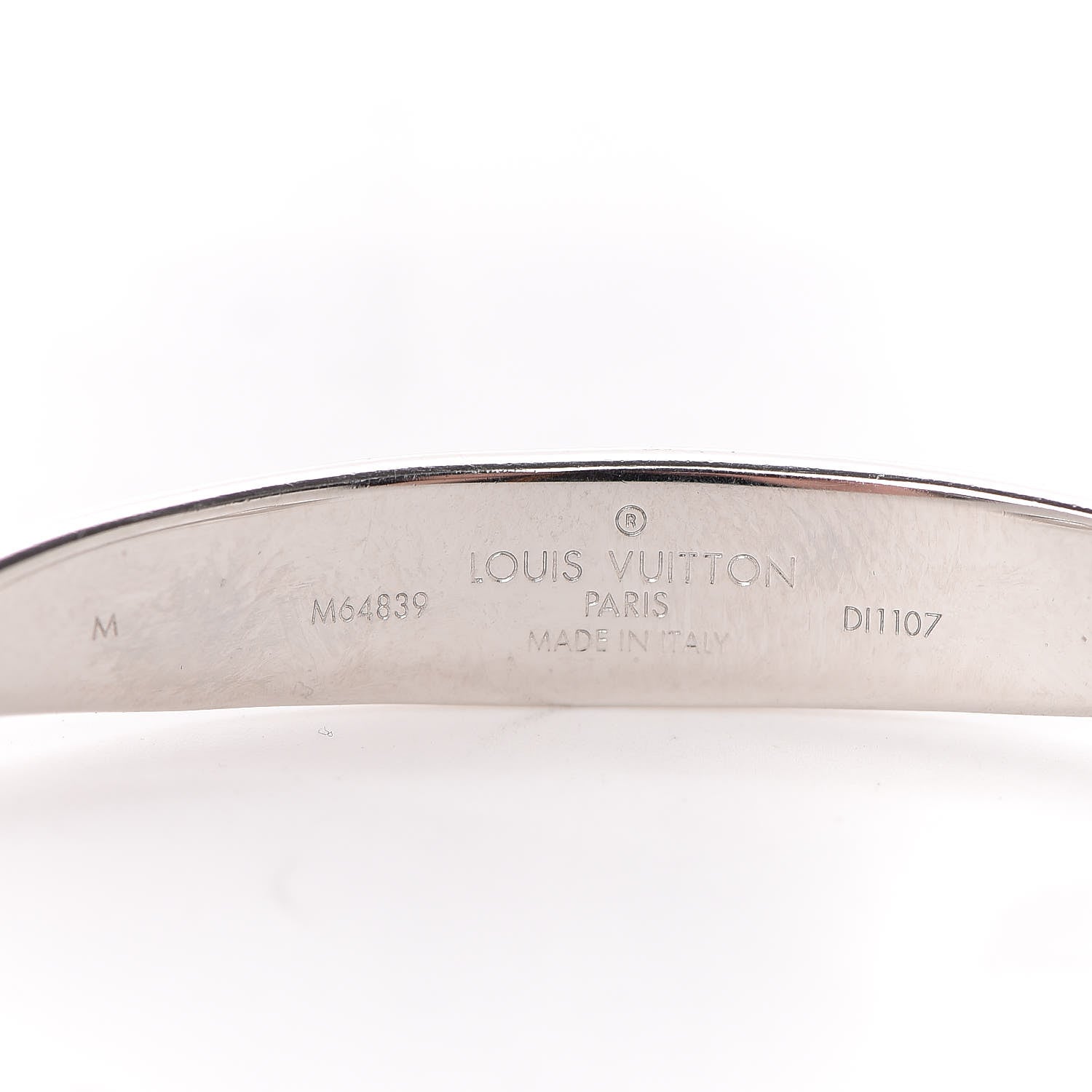 Louis Vuitton Brass Monogram Jonc Cuff M Silver 4 of 4