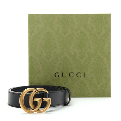 Gucci Calfskin Double G 30mm Belt 80 32 Black 6 of 6