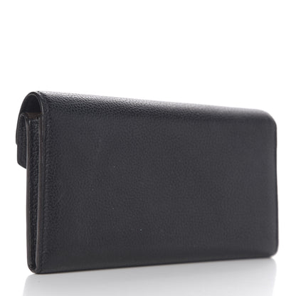 Louis Vuitton Calfskin Double V Wallet Black 2 of 6