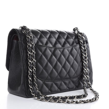 Chanel Caviar Quilted Jumbo Double Flap Black 3 of 10