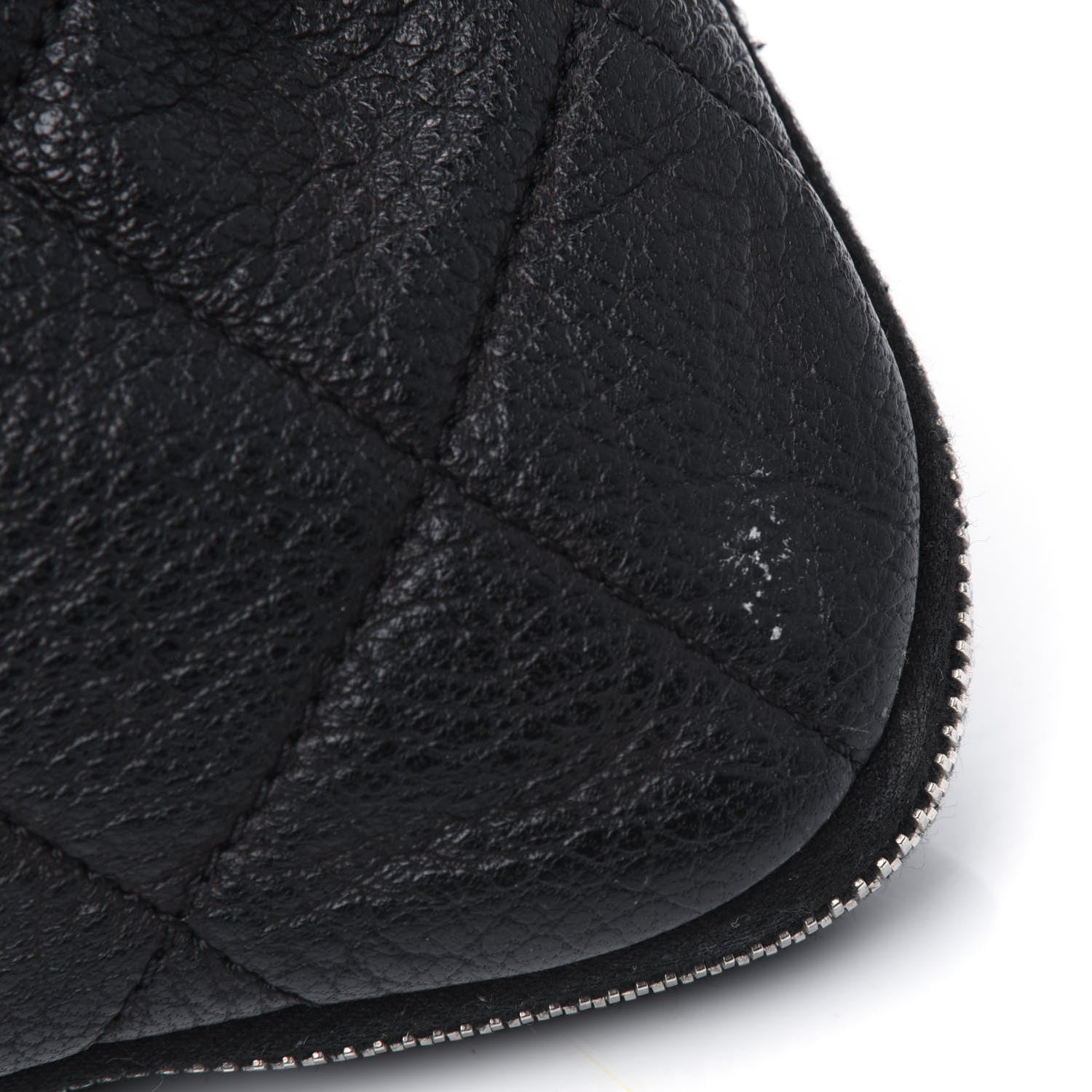 Chanel Calfskin Quilted Expandable Zip Shoulder Bag Black 15 of 17