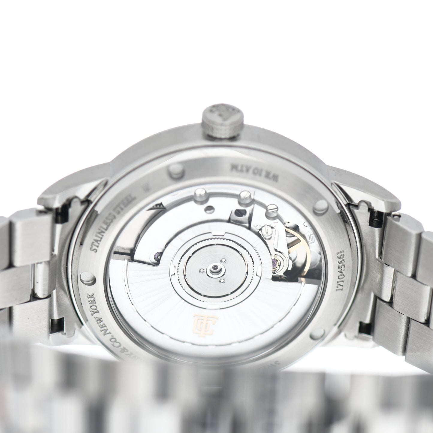 Stainless Steel Diamond 34mm CT60 3-Hand Automatic Watch Ice Blue