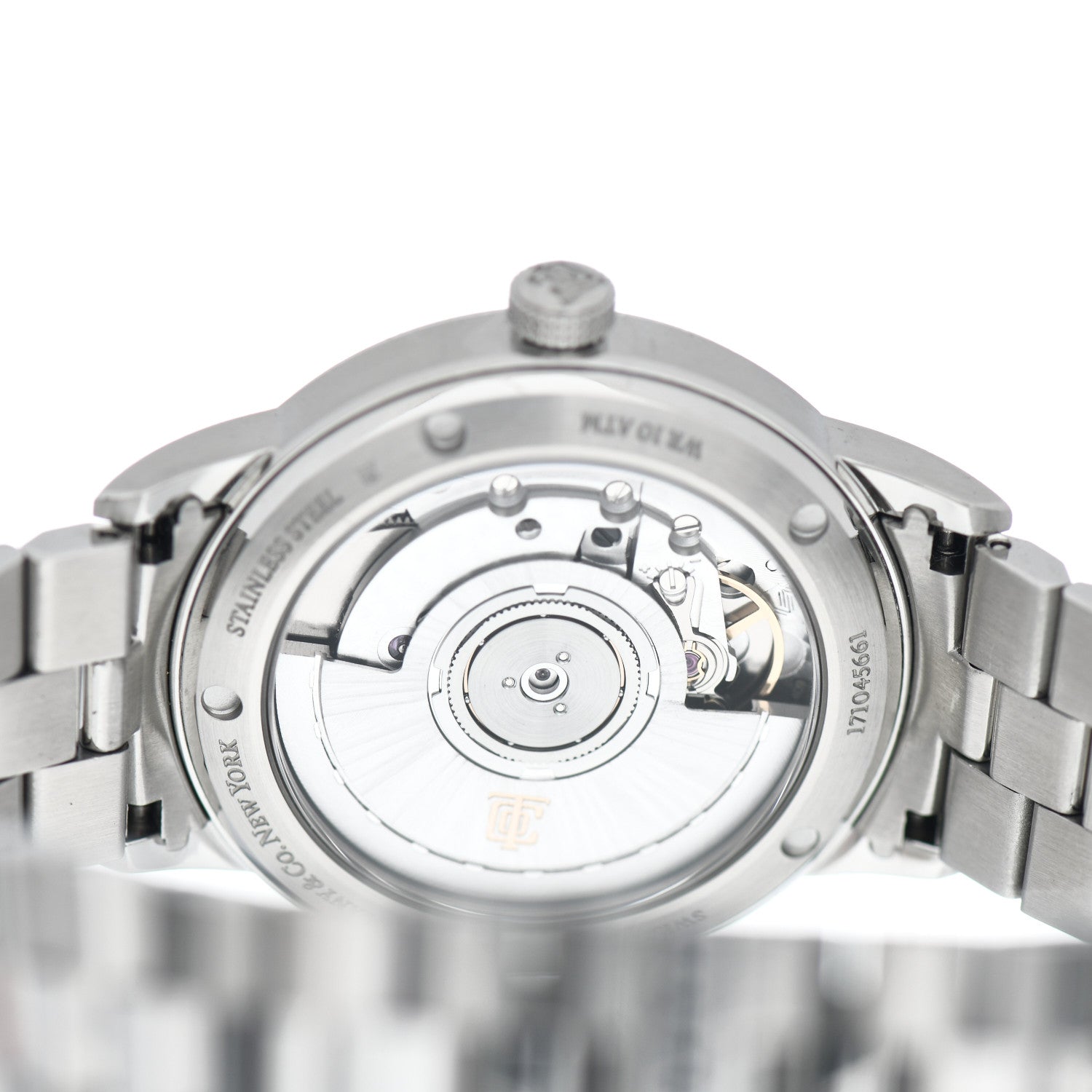 Tiffany Stainless Steel Diamond 34mm CT60 3-Hand Automatic Watch Ice Blue 4 of 5
