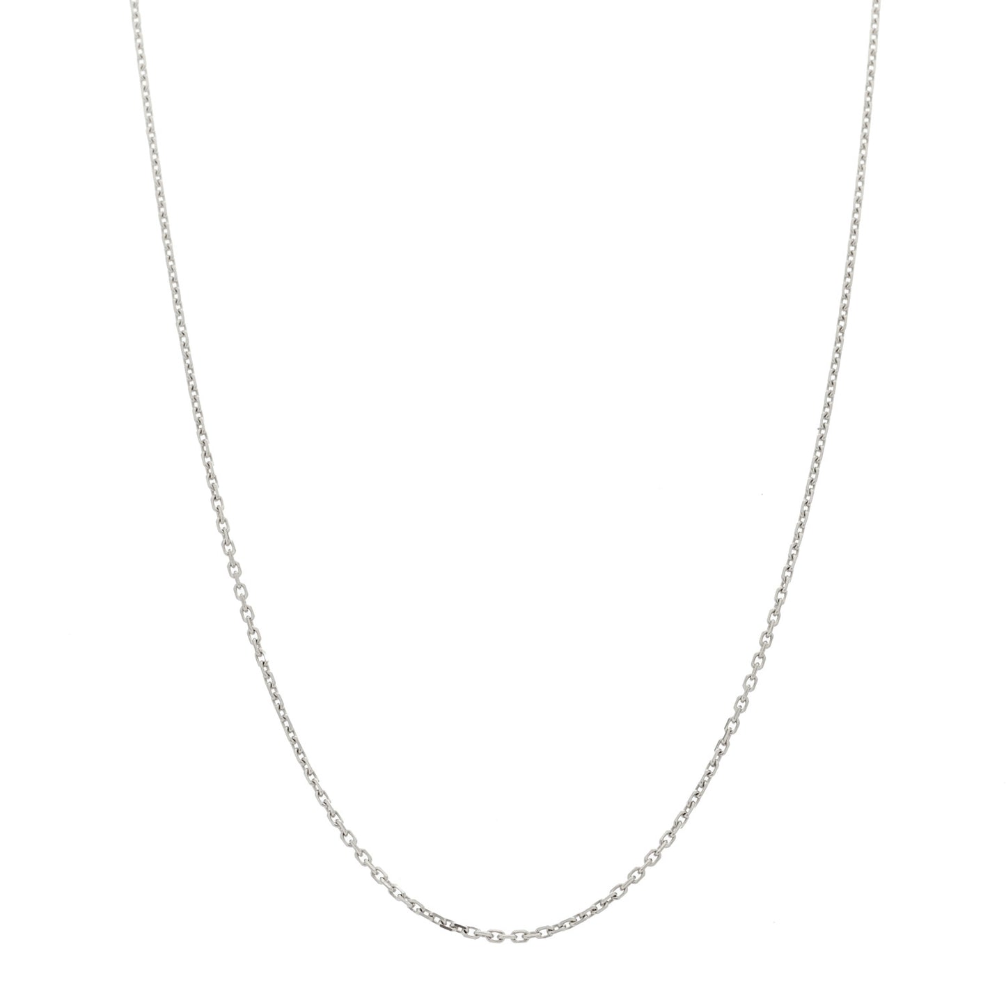 18K White Gold Trace Chain Necklace