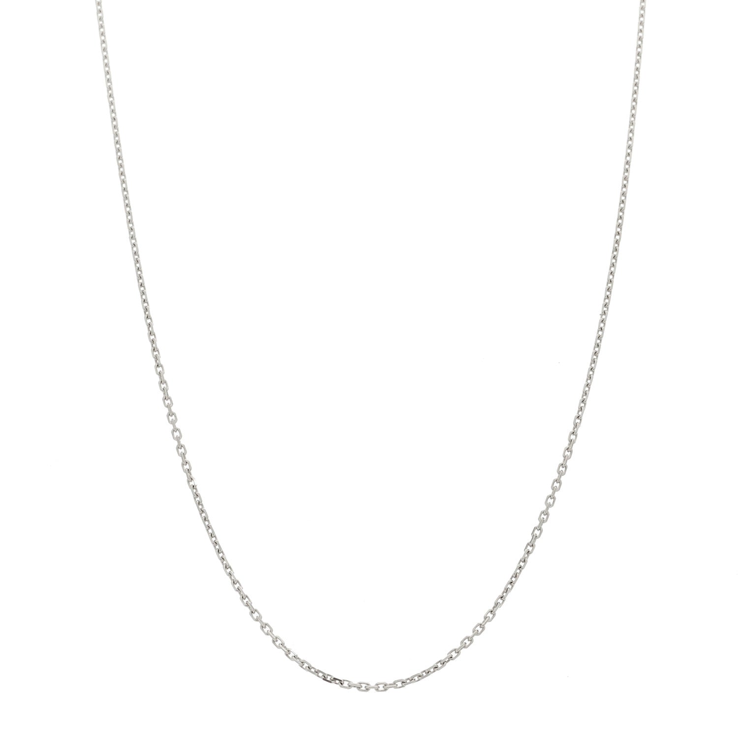 Van Cleef & Arpels 18K White Gold Trace Chain Necklace 1 of 6