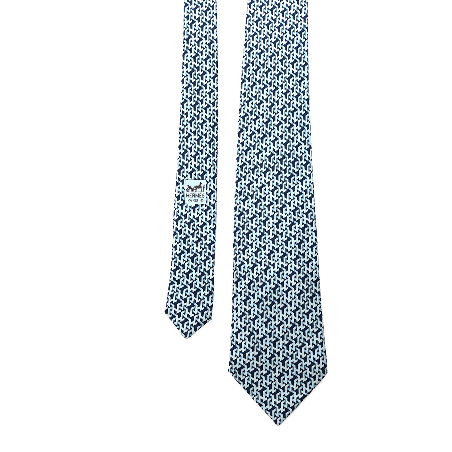 Silk Printed Mens Neck Tie Bleu