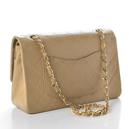 Chanel Lambskin Quilted Medium Double Flap Beige 3 of 11